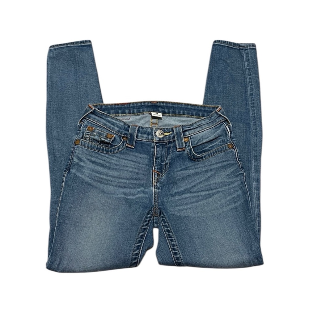 Y2K True Religion Jeans Med Wash, Low Rise, Classic Stitch Size 26